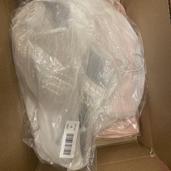 NWT La Femme 24126 Jersey Prom Dress Pink Size 4 - Picture 7 of 7